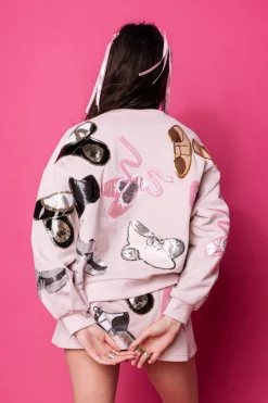 Light Pink Dance Shoes Sweatshirt
