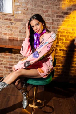 Light Pink Multi Pumpkin Shorts