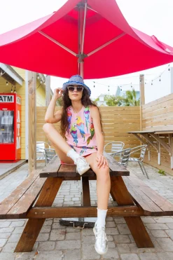 Light Pink Parrot Short