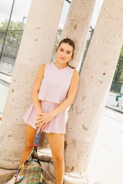 Light Pink Rhinestone Active Tank