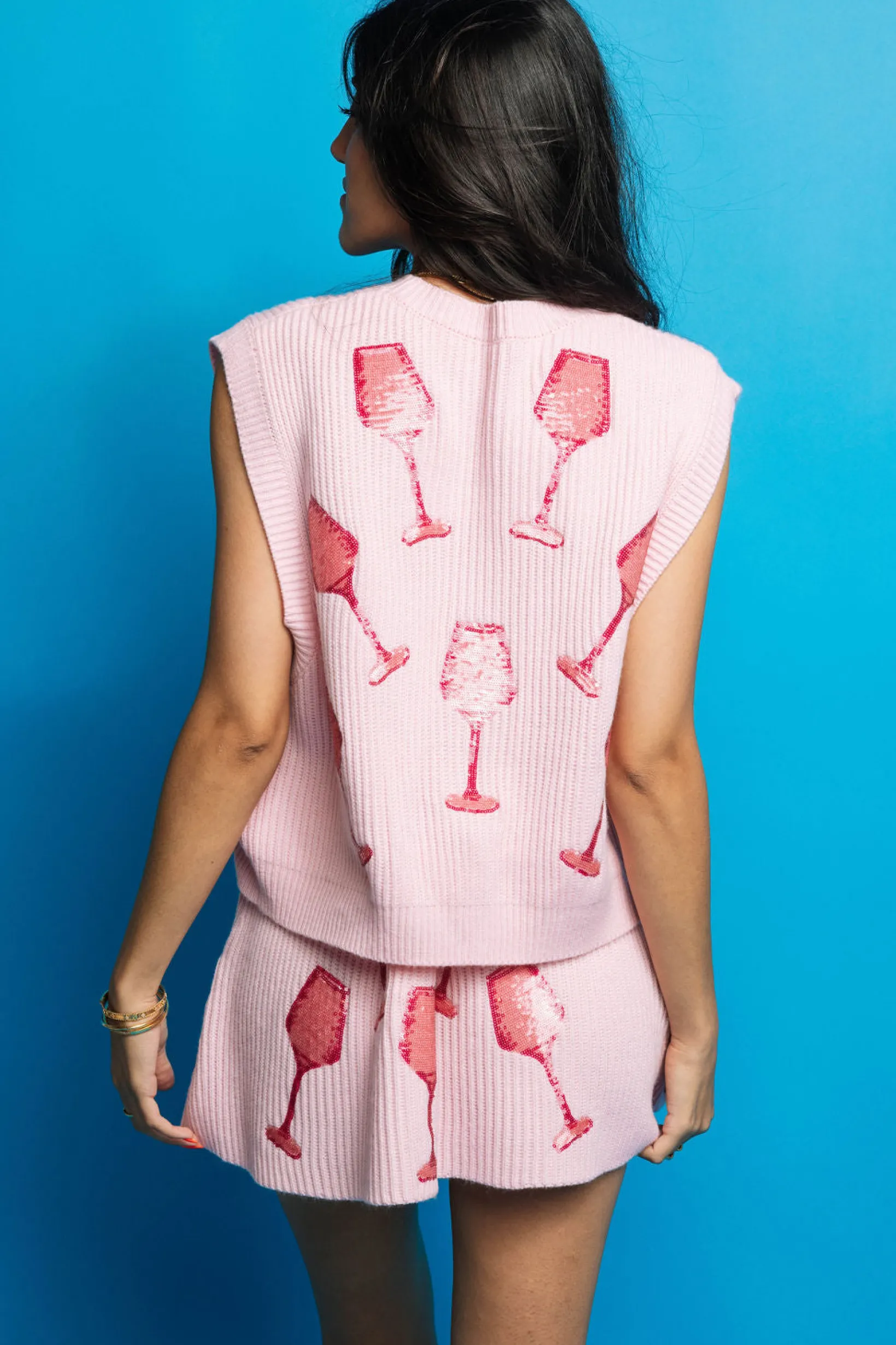 Light Pink Rose In The USA Sweater Vest