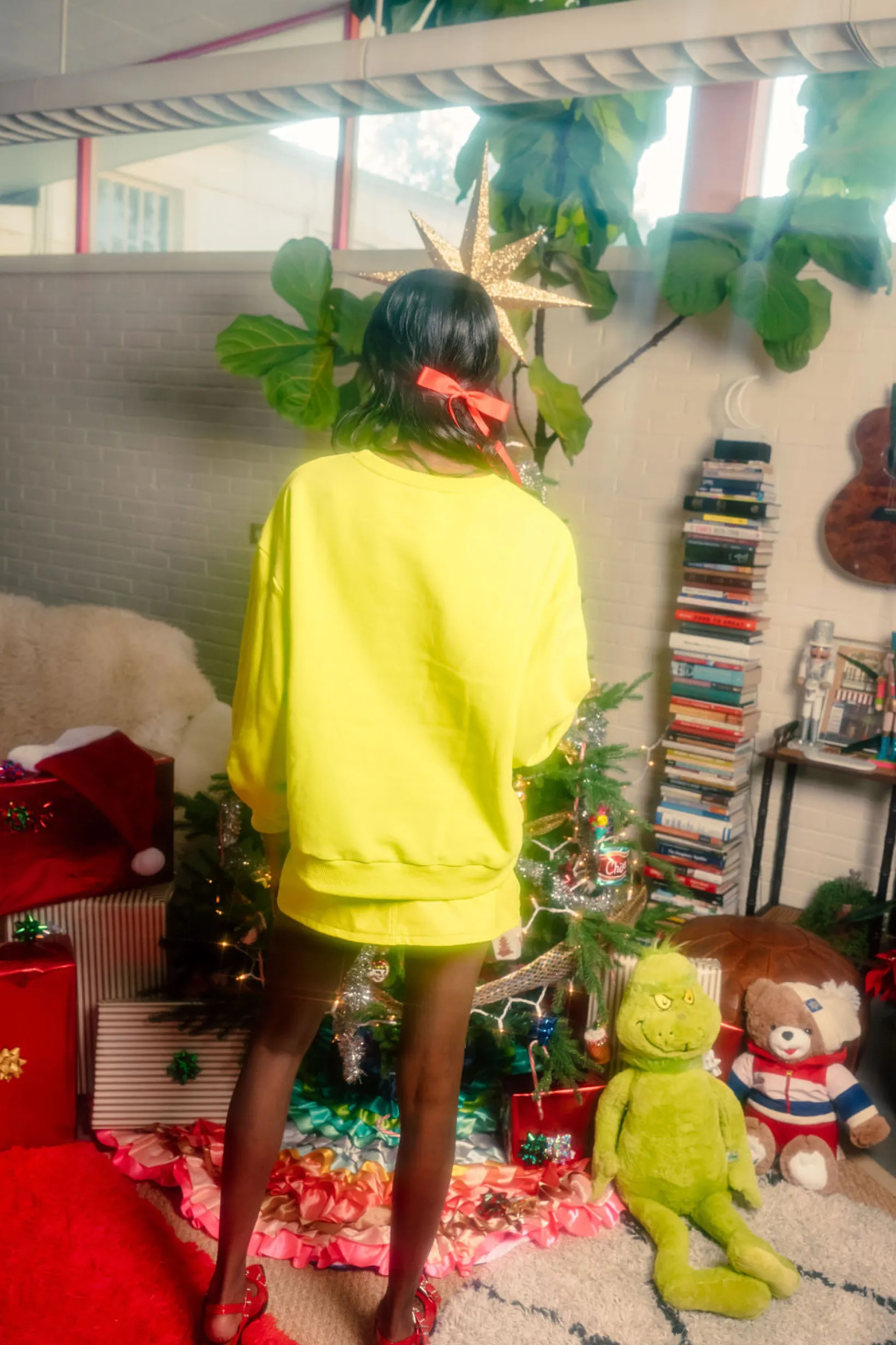 Lime Green Grinch Heart X-Ray Sweatshirt