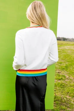 Lucky Glitter Script Sweater