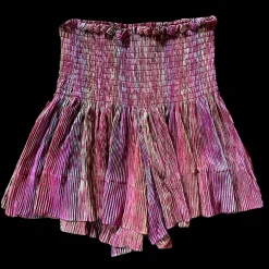Maroon Pleat Swing Short