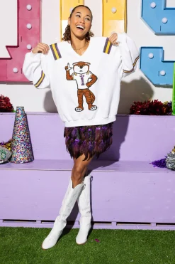 Mike the Tiger' with LSU Football Jersey Sweatshirt - Licensed