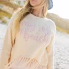 My Job Is Beach' Fringe Sweater