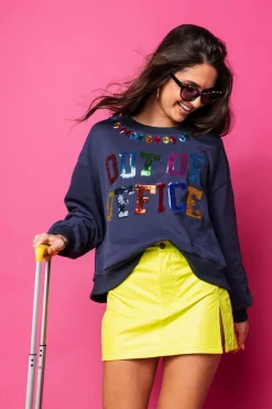 Navy & Multi Out of Office Sweatshirt
