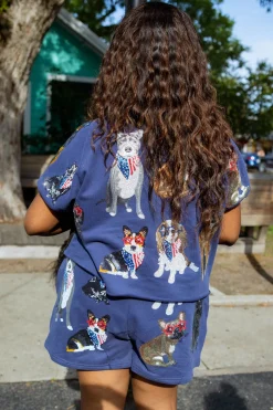 Navy American Dog Short