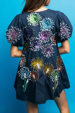 Navy Baby You're a Firework Back Dress