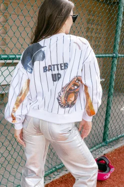 Navy Batter Up Queen Sweatshirt