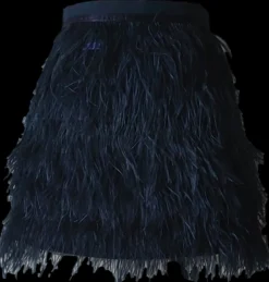 Navy Feather Skirt