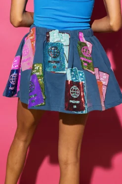 Navy Multi Passport Skort