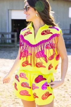 Neon Green Cowboy Hat Short
