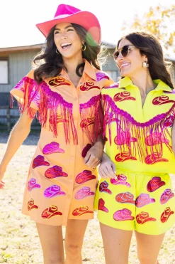 Neon Green Cowboy Hat Short