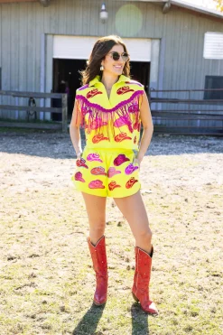 Neon Green Cowboy Hat Short