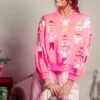 Neon Pink Scatter Nutcracker Sweatshirt