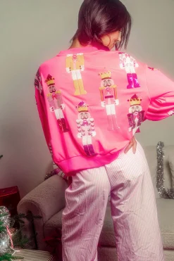 Neon Pink Scatter Nutcracker Sweatshirt