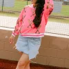 Neon Pink Scattered Baseball Bat Sweatshirt