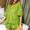 Olive Green Martini Pajama Short