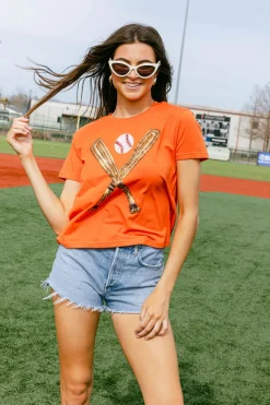 Orange & Gold Baseball Tee