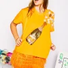 Orange & White Checkered Popping Champagne Tee