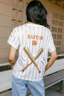 Orange Batter Up Tee