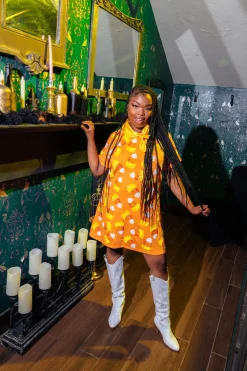 Orange Candy Corn Tee Dress