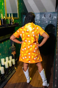 Orange Candy Corn Tee Dress