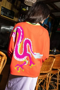 Orange Multi Dragon Sweatshirt