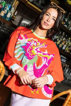 Orange Multi Dragon Sweatshirt