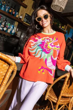 Orange Multi Dragon Sweatshirt