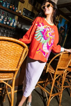 Orange Multi Dragon Sweatshirt