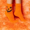 Orange Pumpkin Rhinestone Socks