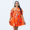 Orange Toucan Asymmetrical Dress