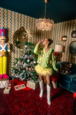 Pale Green Martini Nutcracker Cardigan