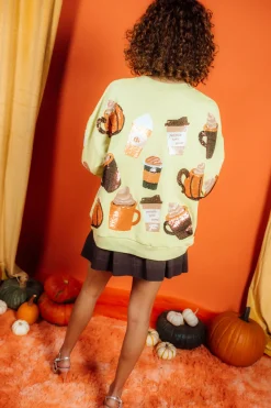 Pale Green Pumpkin Spice Queen Sweatshirt