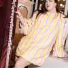 Pastel Sequin Stripe Long Sleeve Dress
