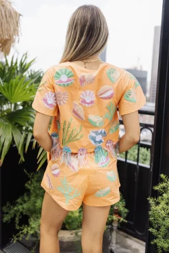 Peach Under The Sea Icon Short