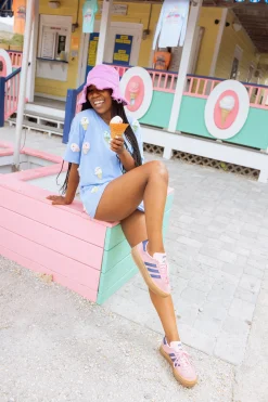 Periwinkle Beaded Ice Cream Short