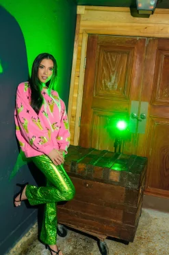 Pink & Green Witch Hand Sweatshirt