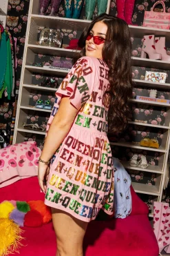 Pink Collar Rainbow Queen Romper