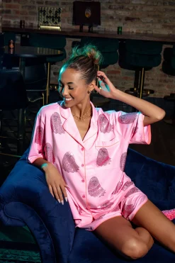 Pink Ghost Pajama Top
