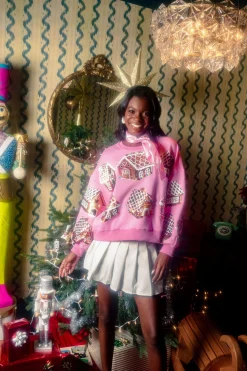 Pink Gingerbread House Sweatshirt