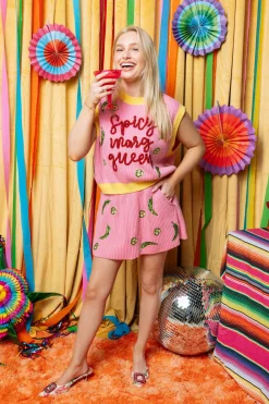 Pink Jalapeno Sweater Skirt