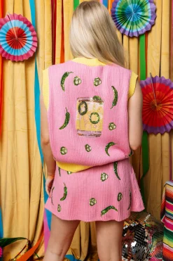 Pink Jalapeno Sweater Skirt