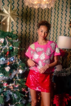 Pink Little Debbie Trees Tee