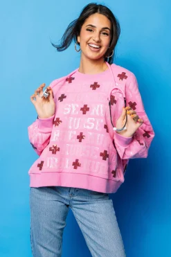 Pink 'Nurse' All Over Sweatshirt