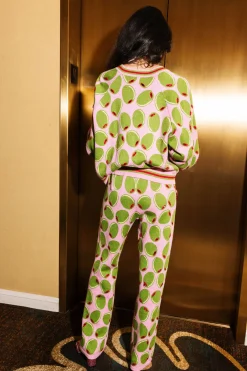 Pink Olive Knit Pants