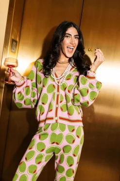 Pink Olive Knit Pants