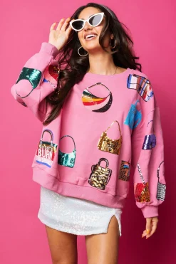 Pink Queen of Purses Sweatshirt